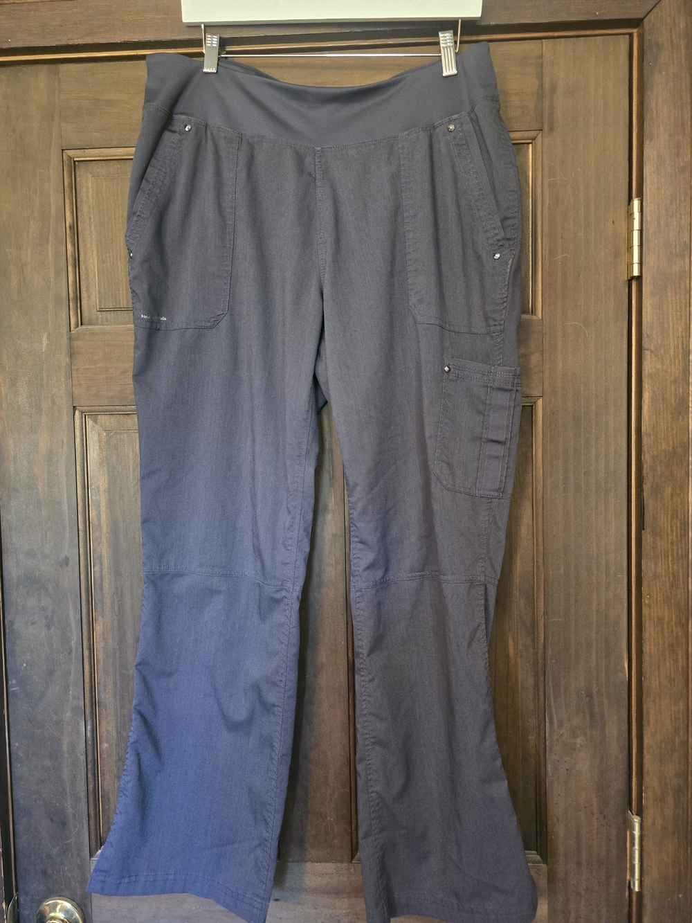 Healing Hands Blue/gray Medical Scrub Top with Subtle Logo Large